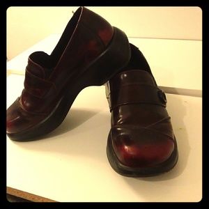 Dansko button up loafer clog.